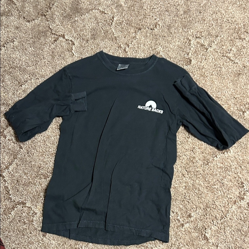 Nature Backs Kids Long Sleeve Tee - Black